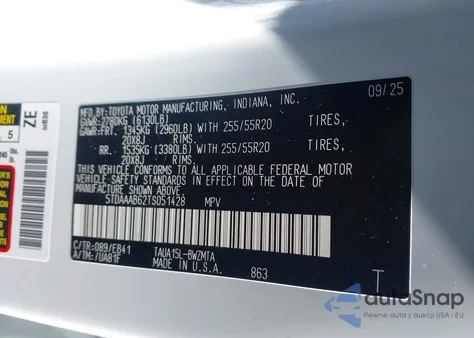 2026 Lexus Tx 350 Premium z USA, uszkodzony, nr VIN 5TDAAAB62TS051428